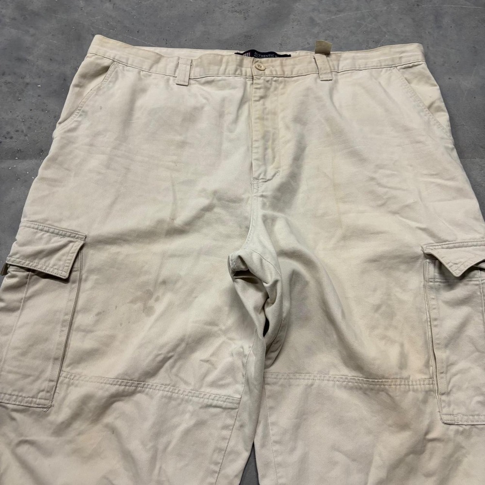 Vintage Y2K/2000s Baggy Cream Skater Style Cargo Pants! 40x26 - Picture 5 of 7